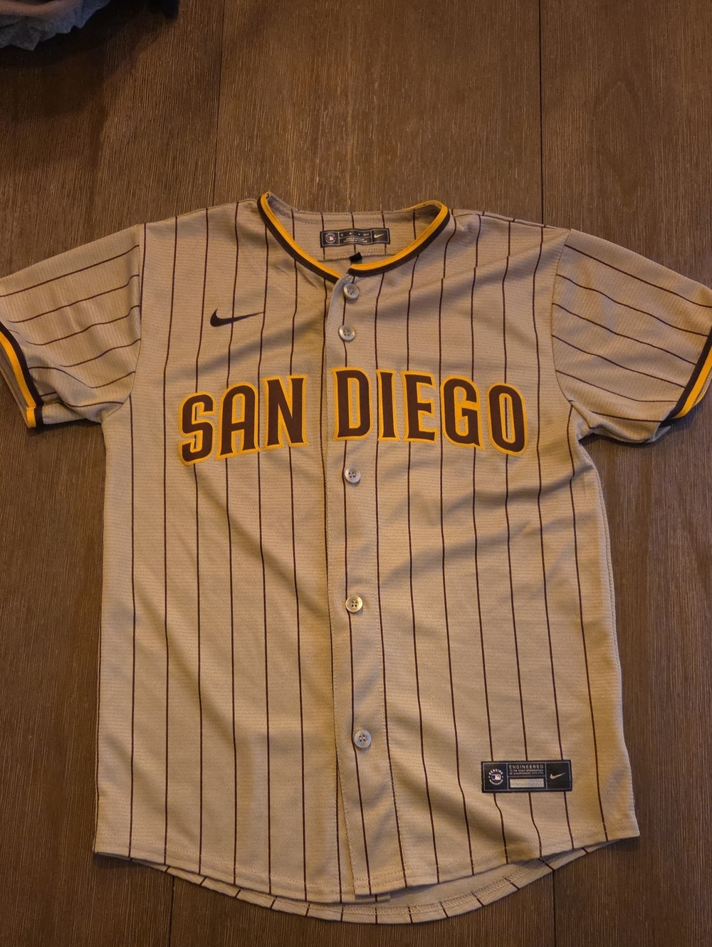 Kids Nike San Diego Padres Pinstripe Baseball Jersey #23 Tatis Jr Sz M